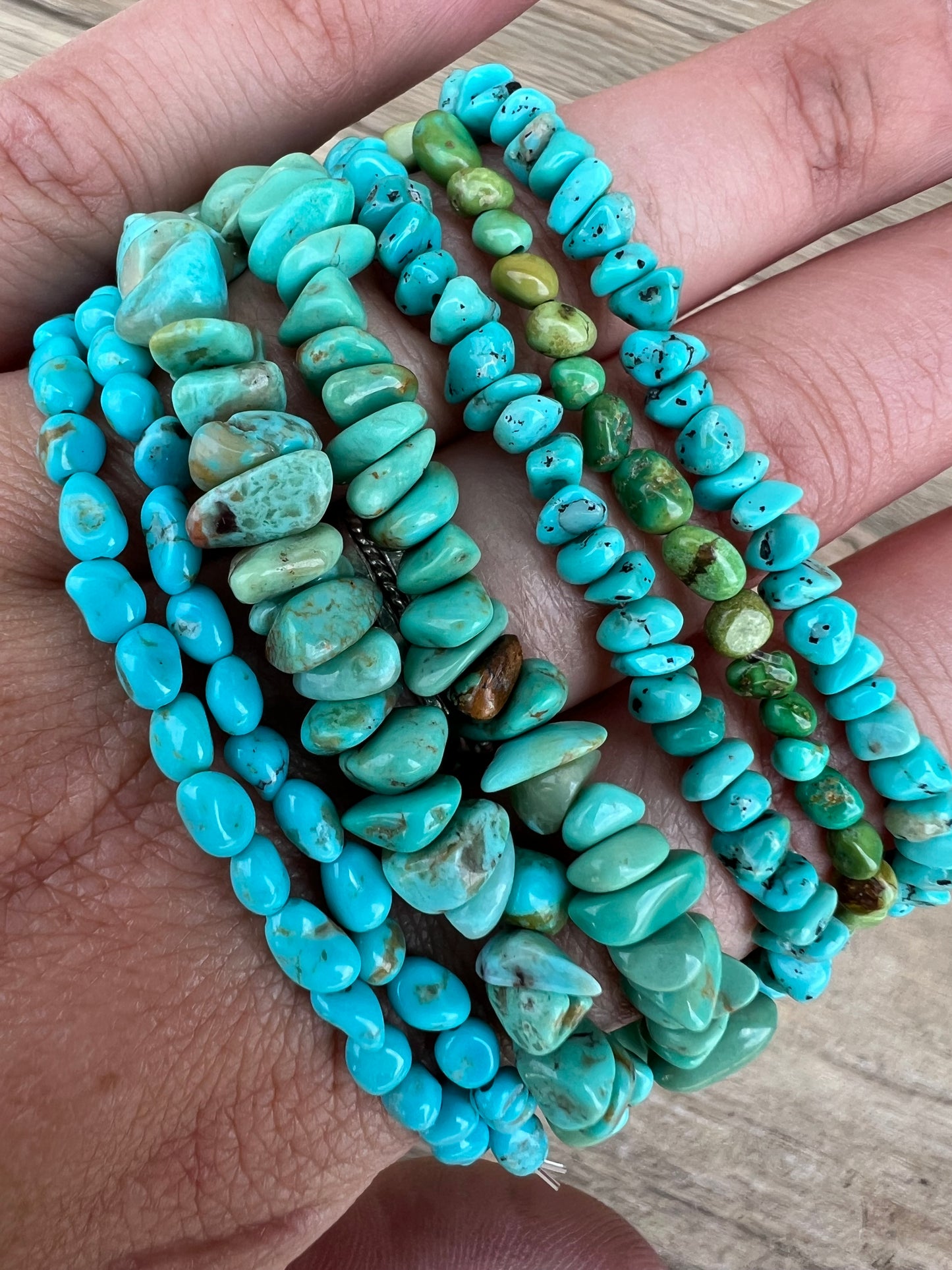 Genuine stone stretchy beaded bracelets