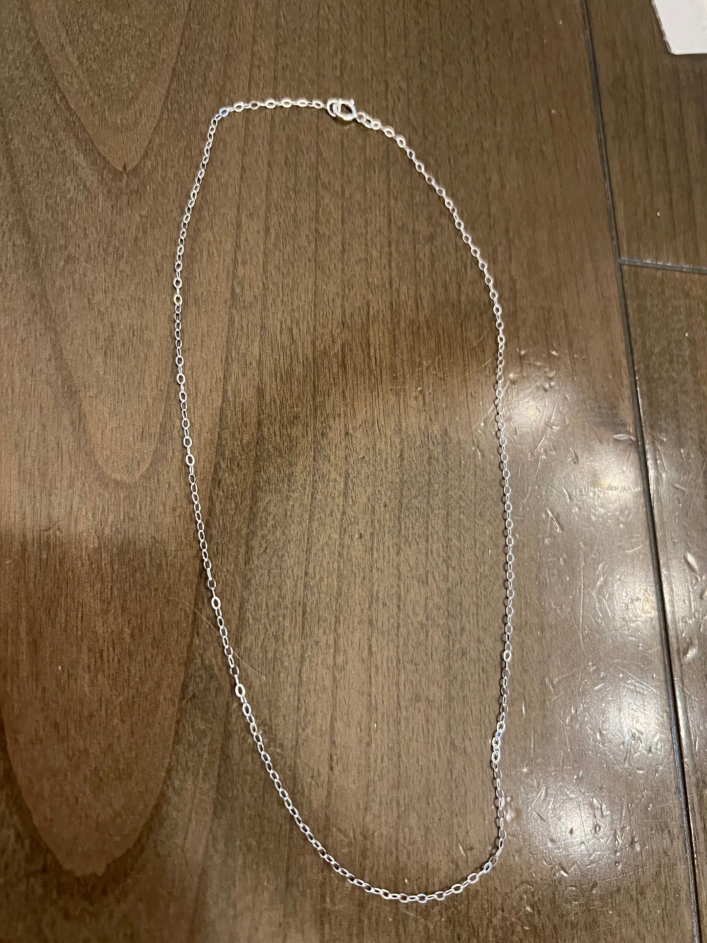 Sterling Silver chain- 16” 1.4mm flat cable