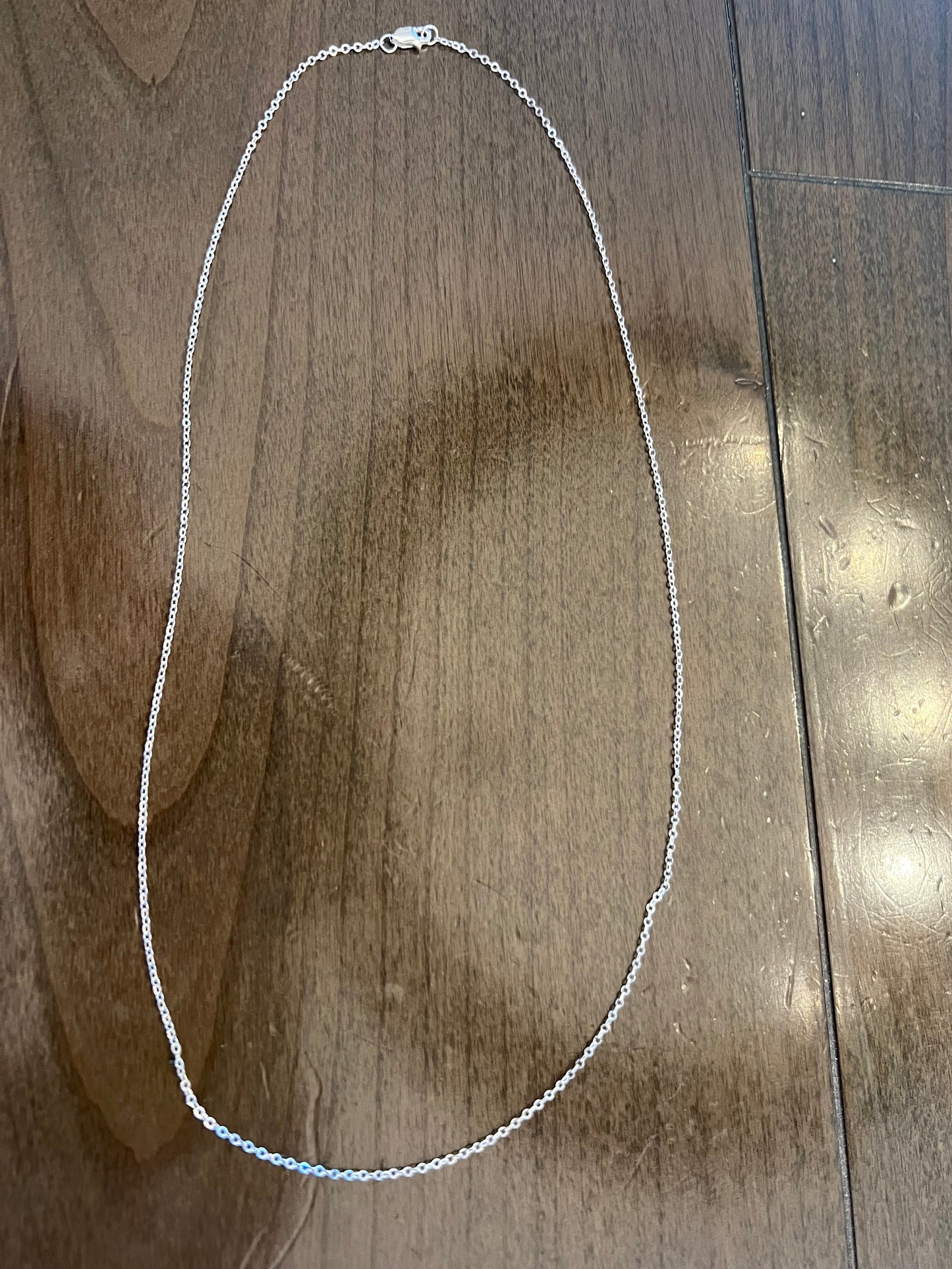 Sterling Silver chain- 20” 1.3mm flat cable