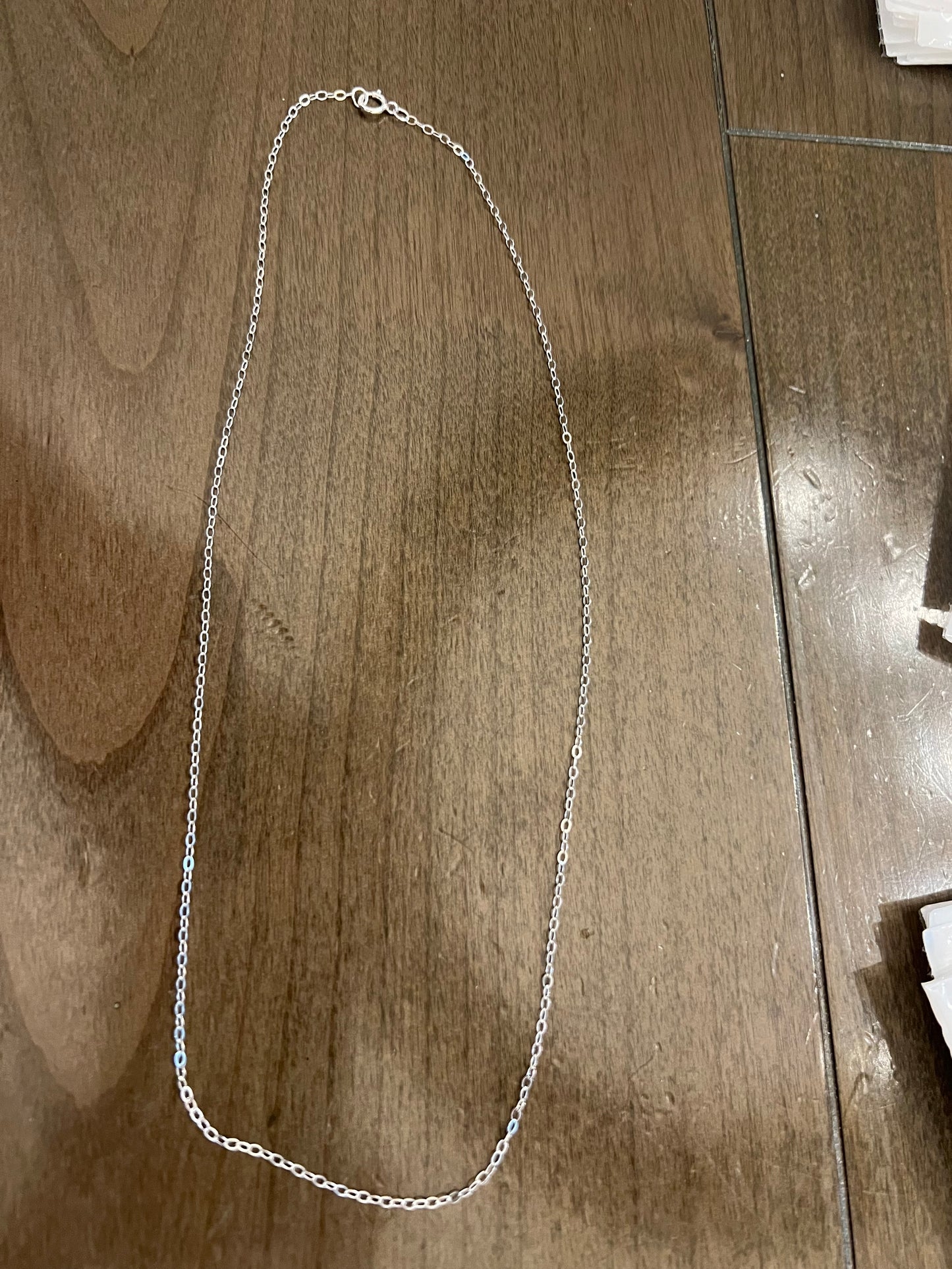 Sterling Silver chain- 18” 1.4mm flat cable