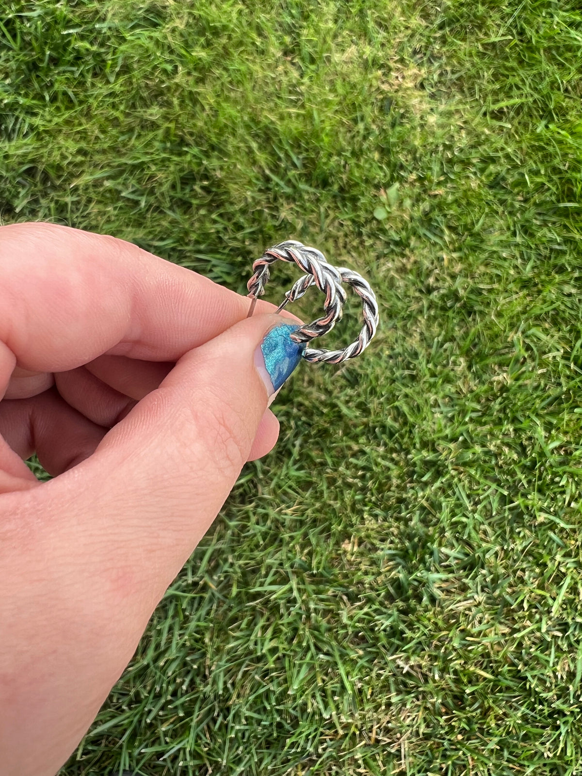 “Braided” Sterling Silver Hoops - Made to order - small