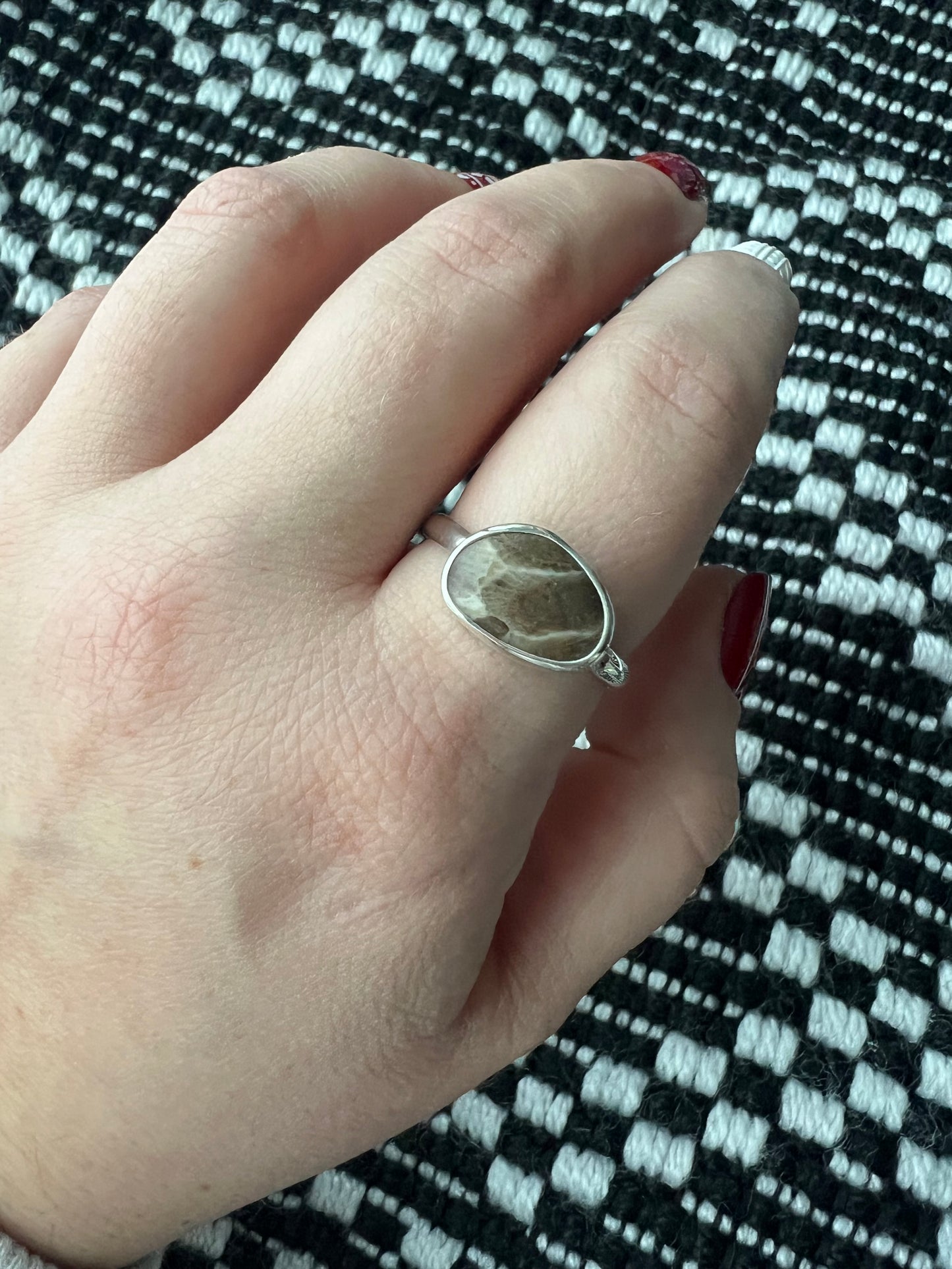 Petoskey Stone ring size 11.5