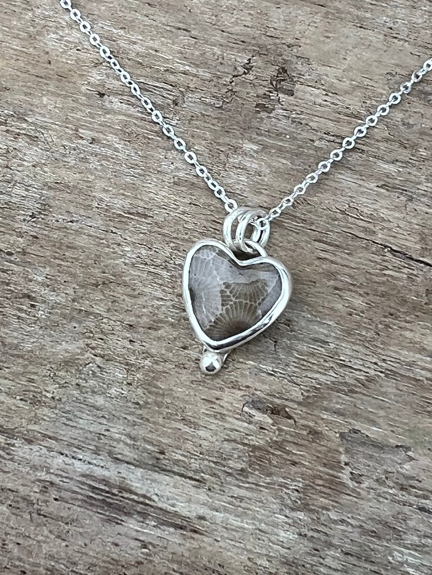 Petoskey Stone Heart Charm 3