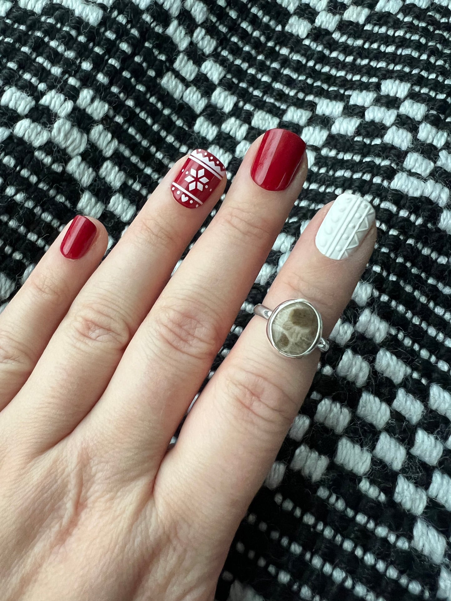 Petoskey Stone ring size 5