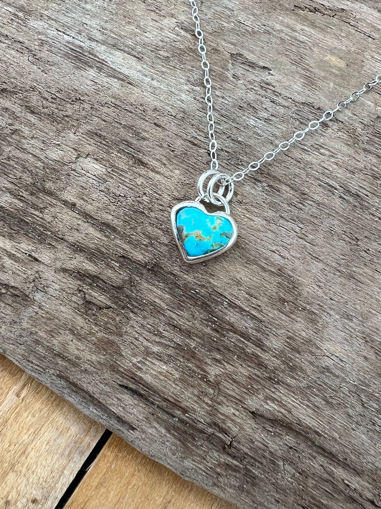 Turquoise Heart Charm - 4