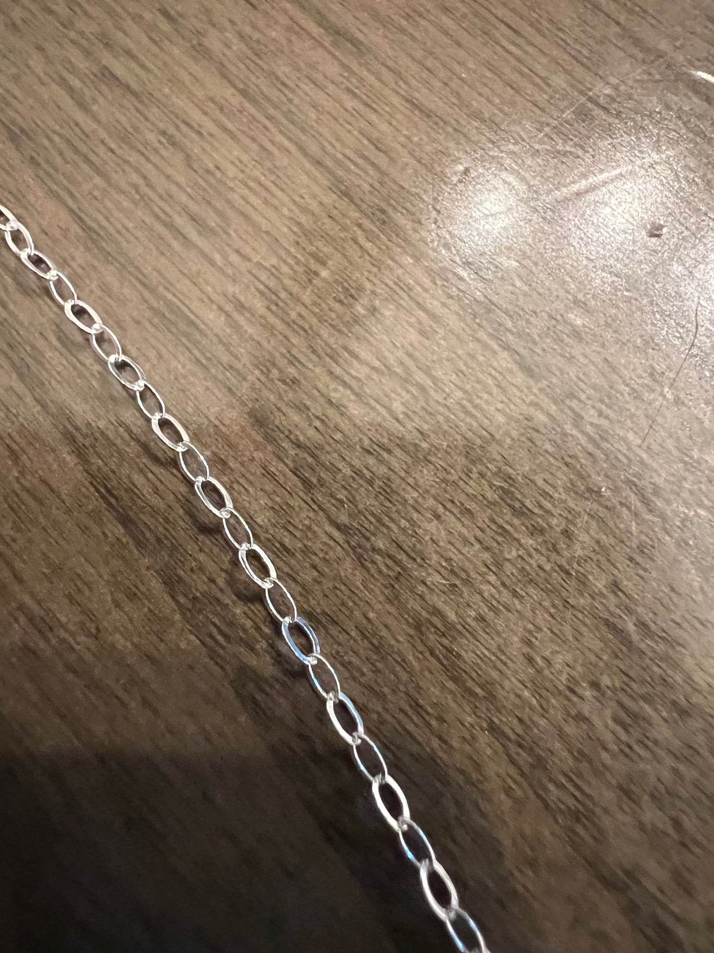 Sterling Silver chain- 18” 1.4mm flat cable