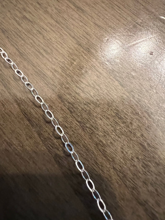 Sterling Silver chain- 18” 1.4mm flat cable