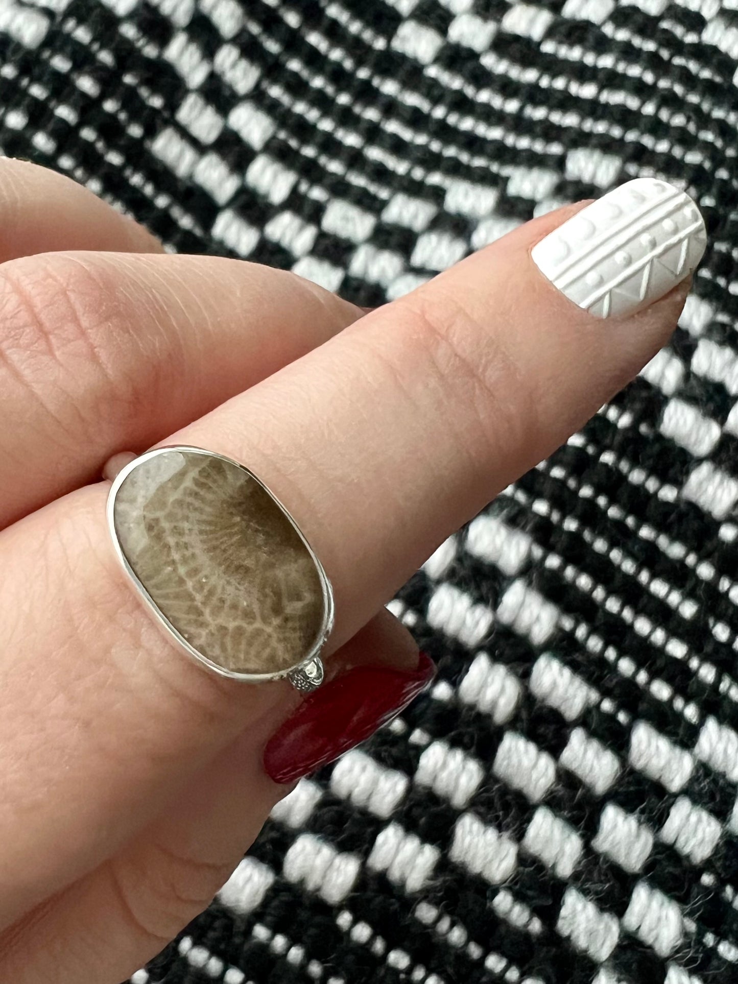 Petoskey Stone ring size 8.5