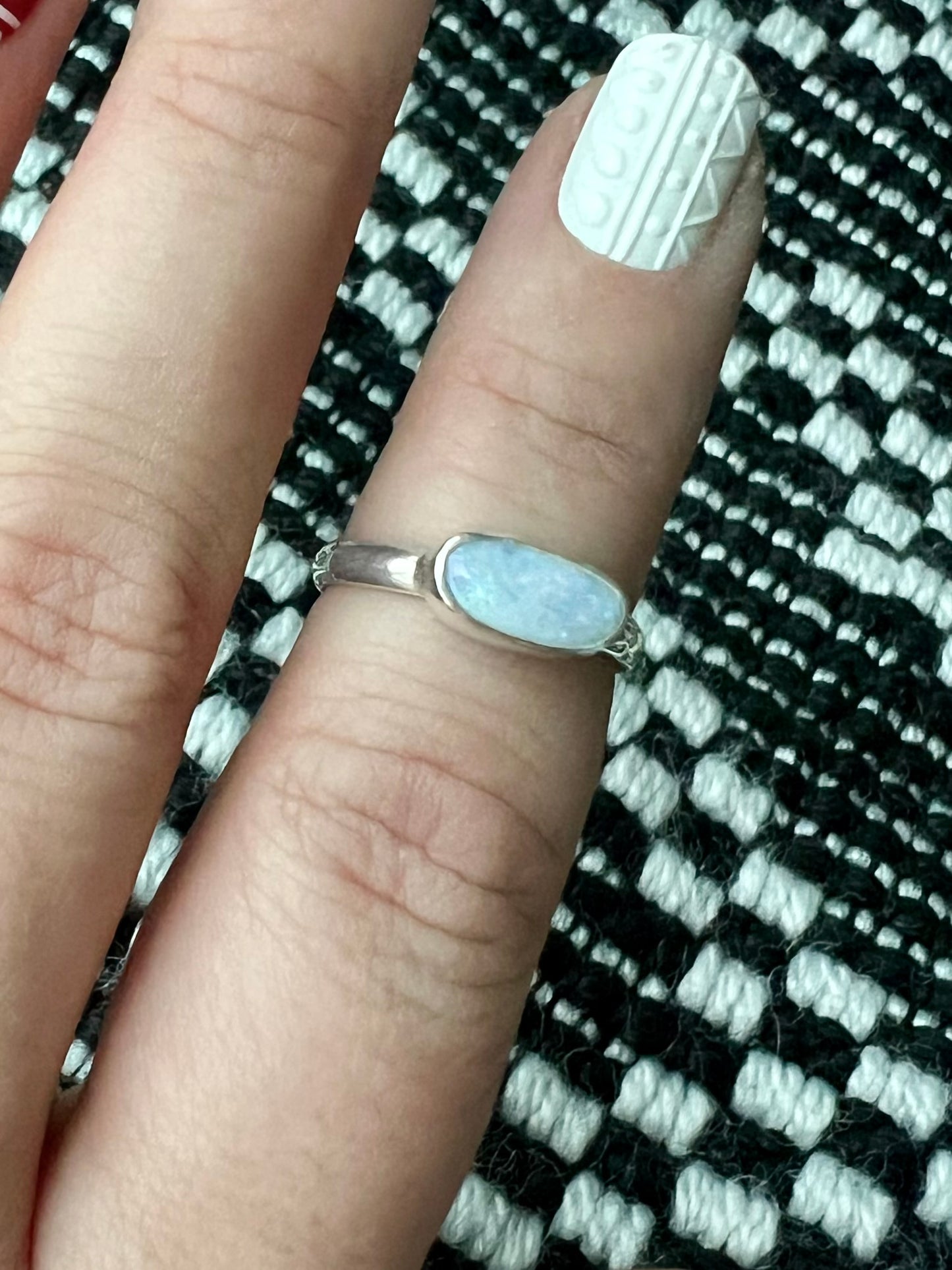 Coober Pedy opal doublet ring size 6