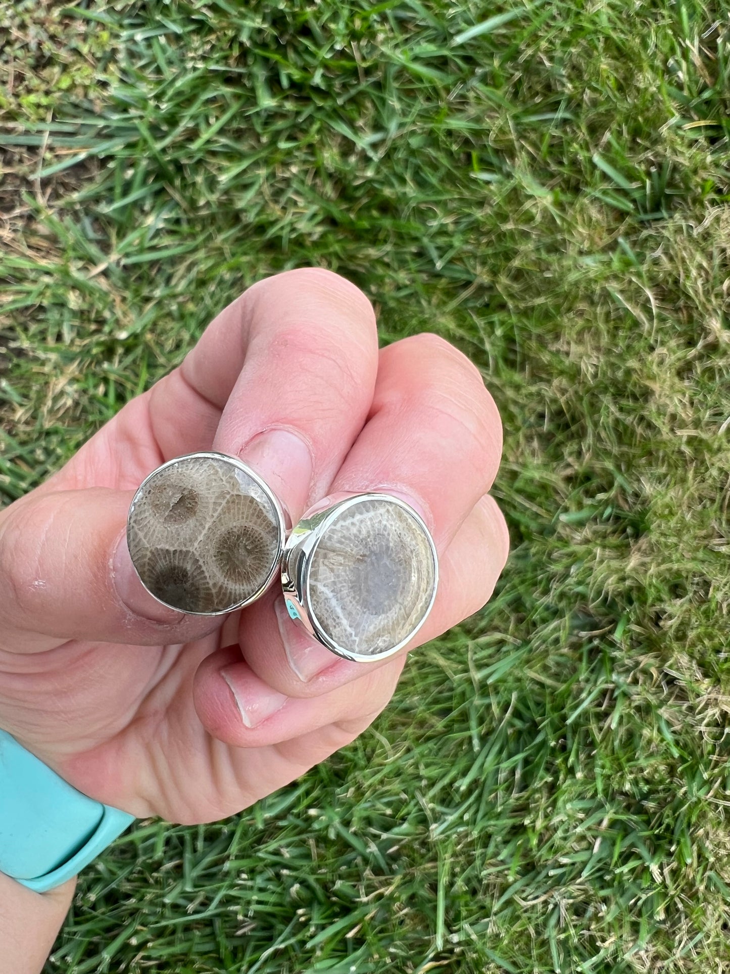 Petoskey Stone Cuff Links