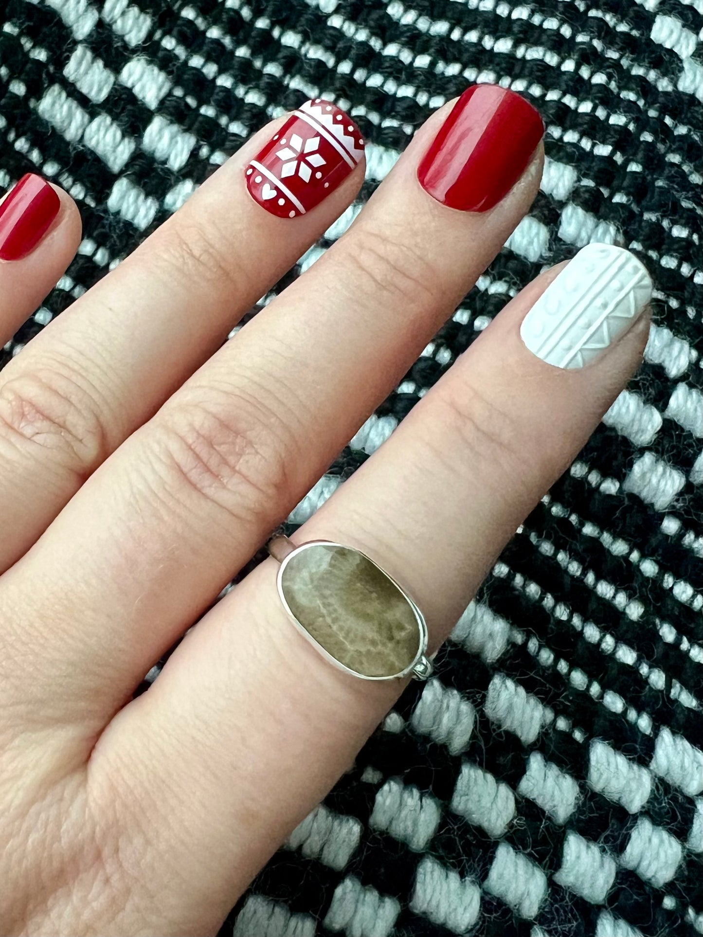 Petoskey Stone ring size 8.5