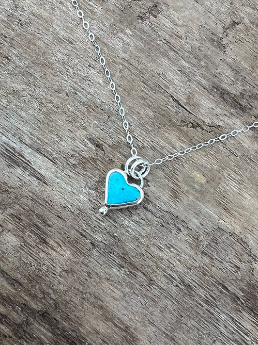 Turquoise Heart Charm - 2