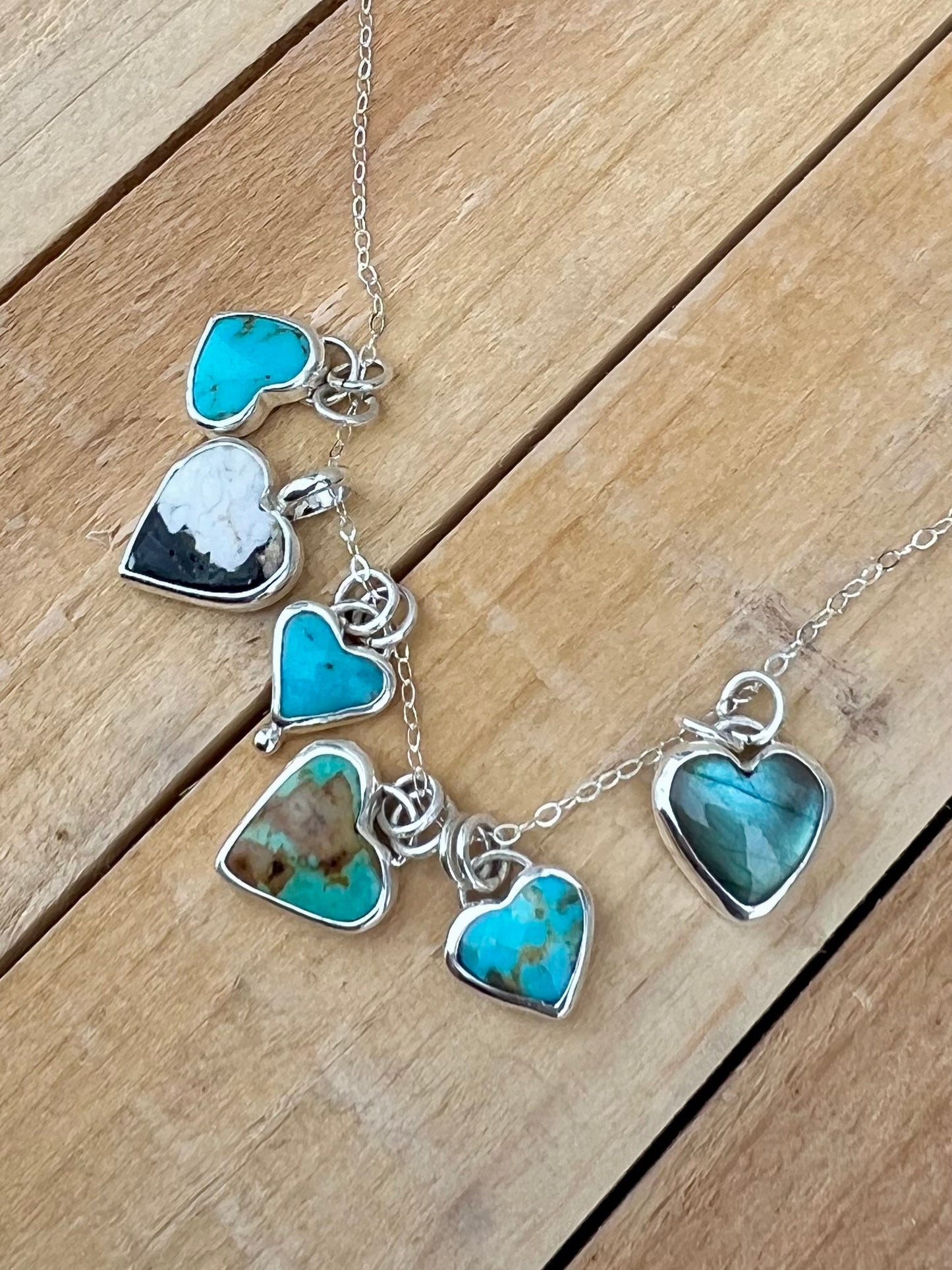 Labadorite Heart Charm