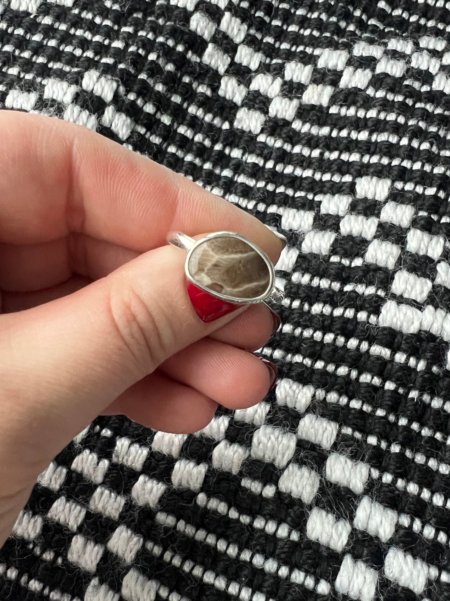 Petoskey Stone ring size 11.5