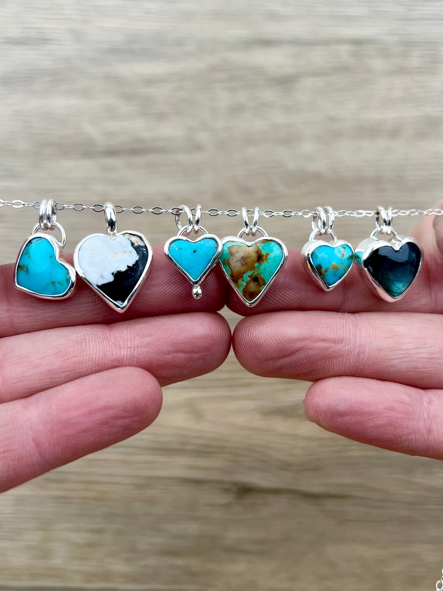 Labadorite Heart Charm