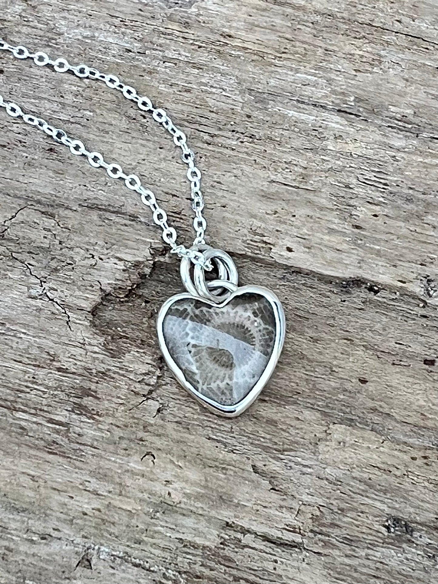 Petoskey Stone Heart Charm 6