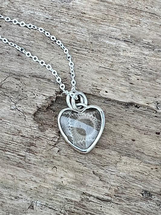 Petoskey Stone Heart Charm 6