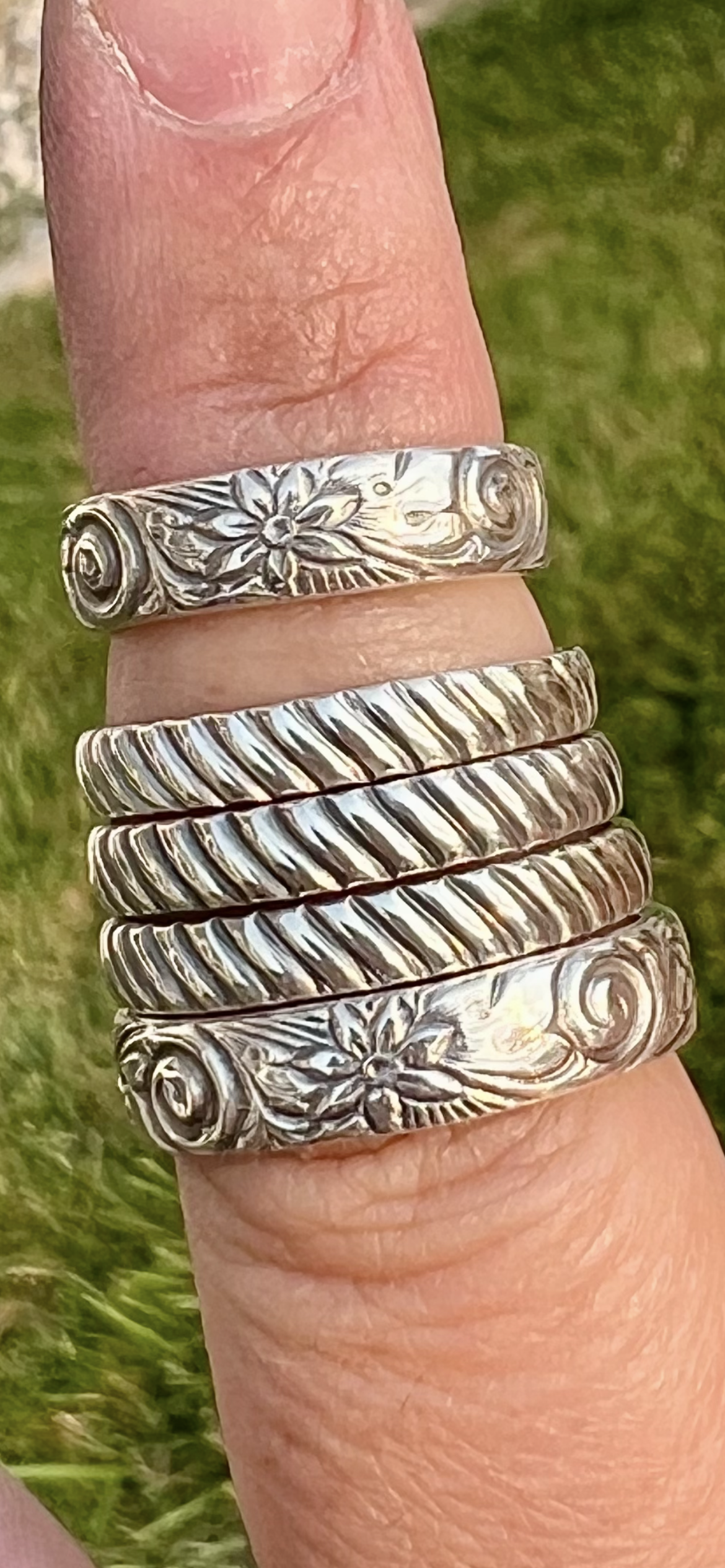 Sterling Silver Thick stacking rings - Made to order
