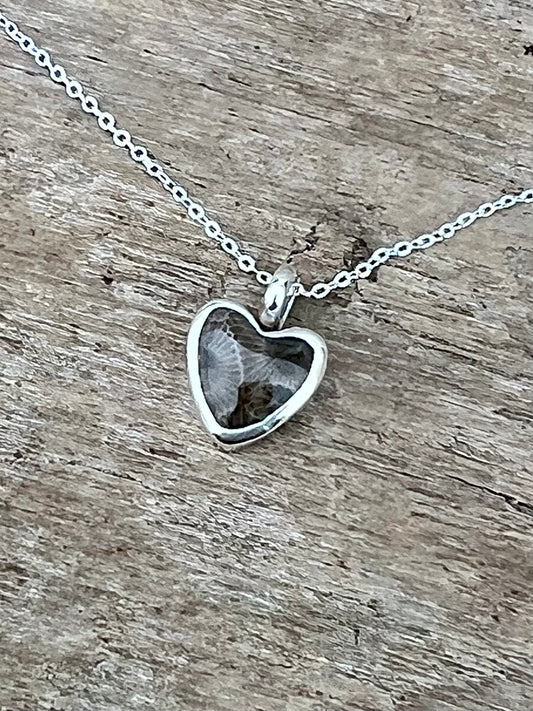 Petoskey Stone Heart Charm 2