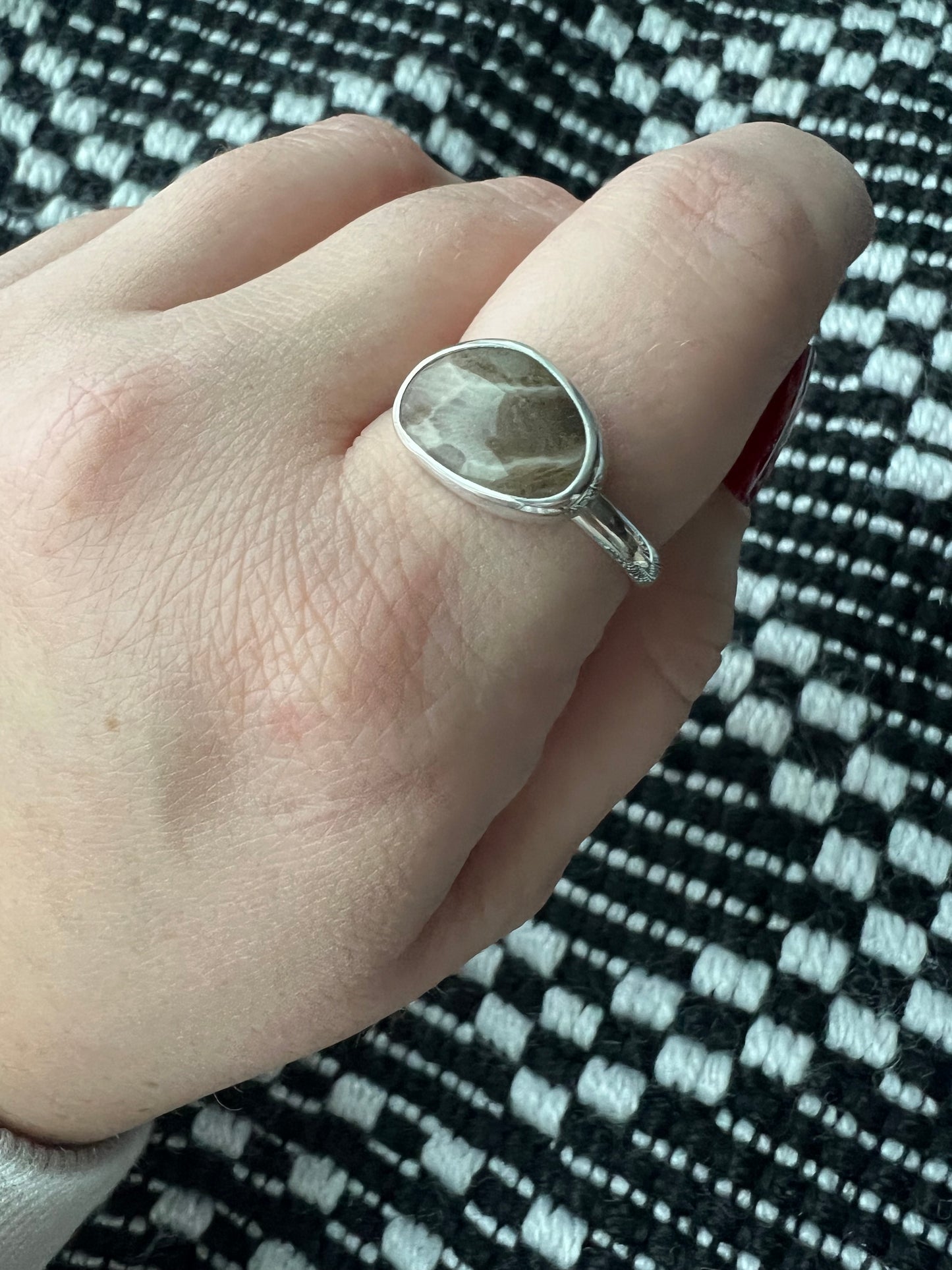 Petoskey Stone ring size 11.5