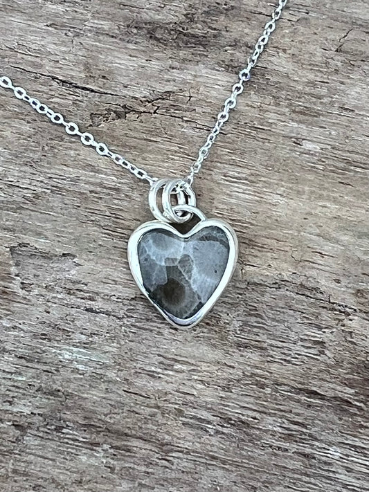 Petoskey Stone Heart Charm 5