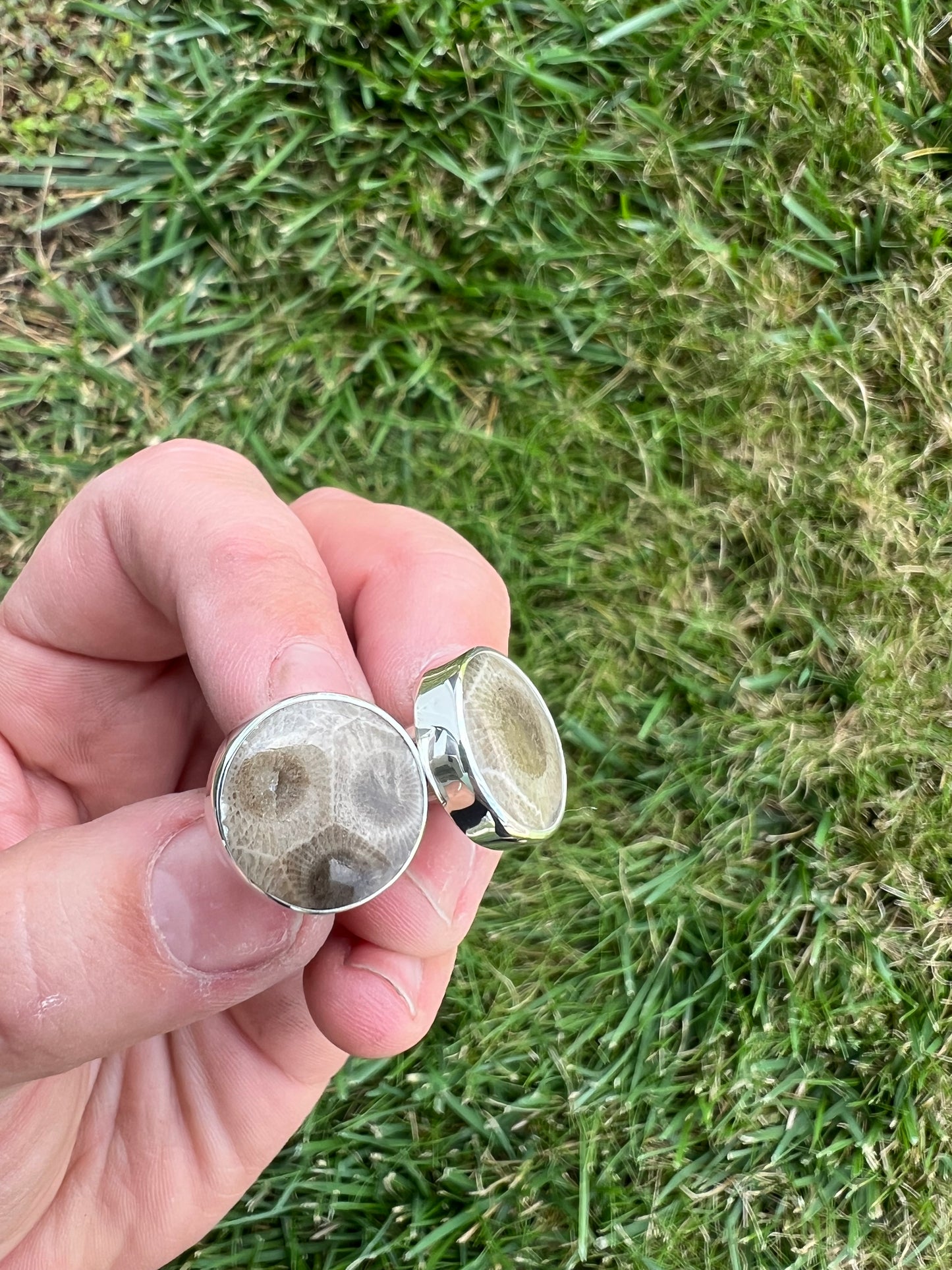 Petoskey Stone Cuff Links