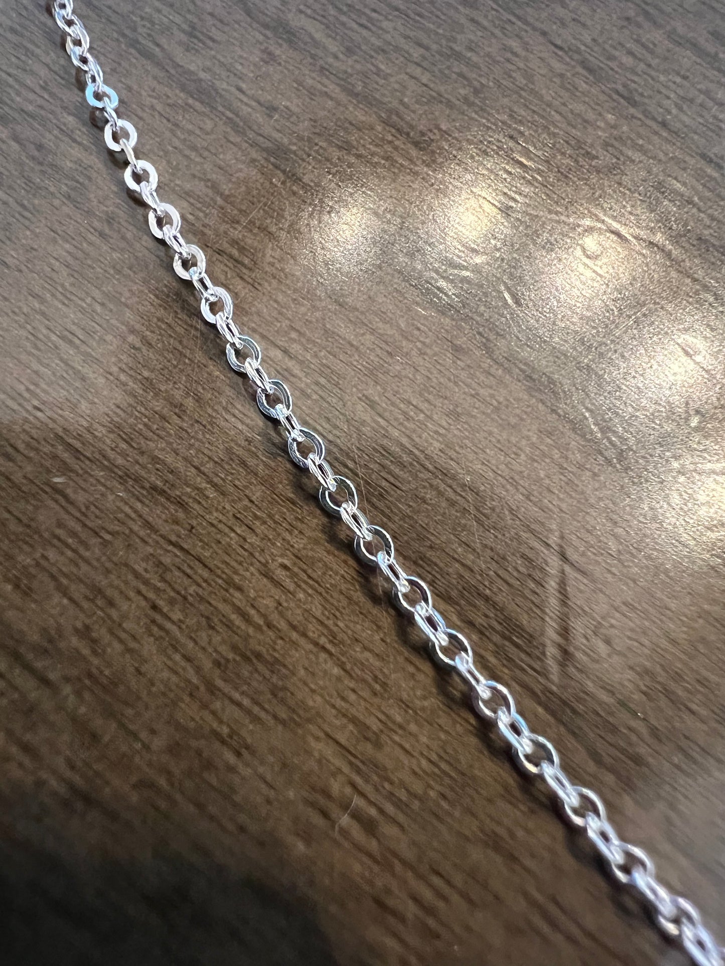 Sterling Silver chain- 20” 1.3mm flat cable