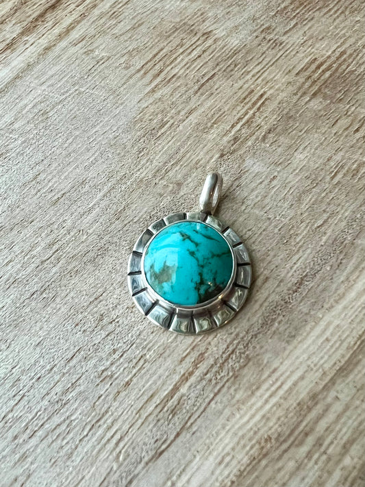 Stamped Kingman in pendant with paperclip chain