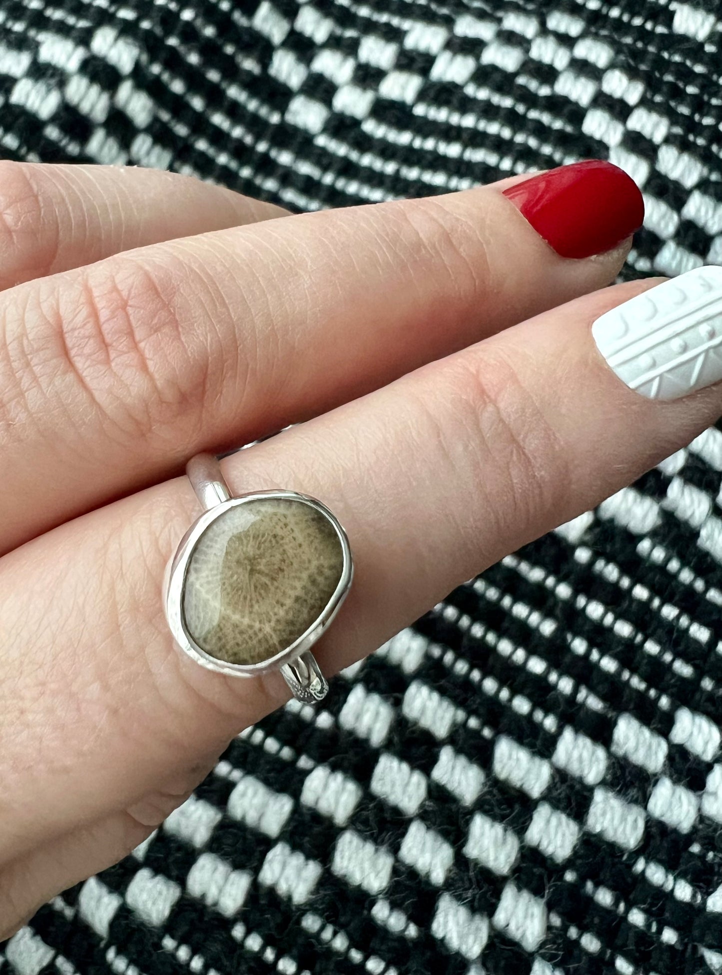 Petoskey Stone ring size 9.75
