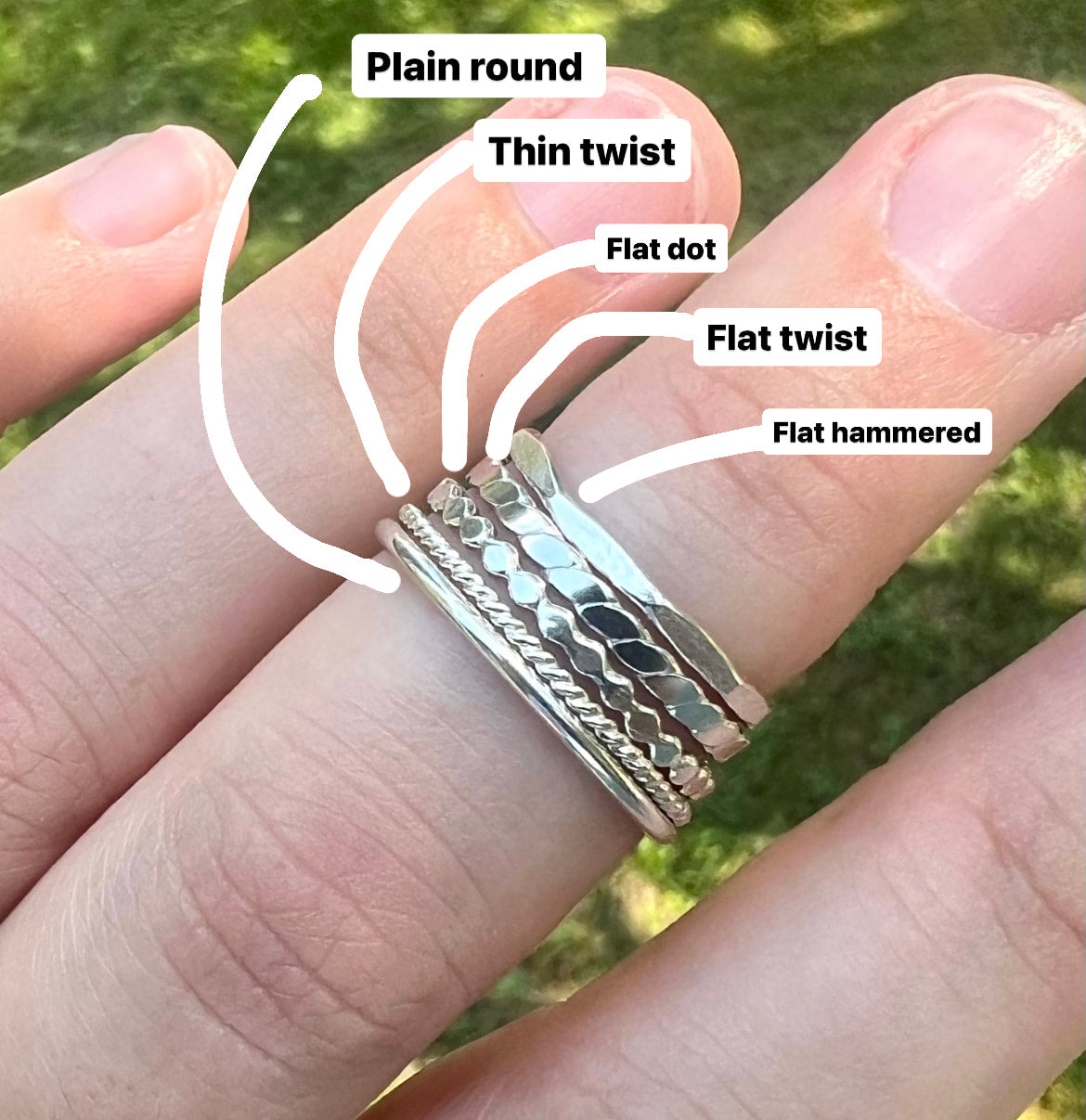 Dainty stacking rings - Made to order